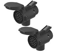 2 x Adapter Fahrzeug 7-polig Anhänger 13-polig Kurzadapter AHK Anhängerkupplung