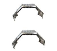 2 x ALU Aluminium Kotflügel Schutzblech PKW Anhänger 220 x 800 mm eckig