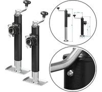 Preiswert&Gut 2X Ausdrehstütze klappbar 1000kg Abstellstütze 390-640mm Stützfuß Anhänger Stahl