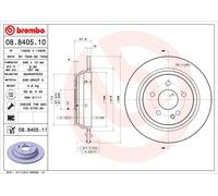 2 x BREMBO 08.8405.11 Bremsscheibe für MERCEDES-BENZ,MERCEDES-BENZ (FJDA)