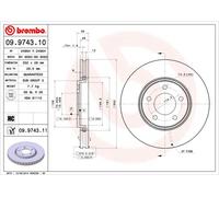 2 X Bremsscheibe Achse Vorne für Chrysler (Soueast) Dodge Wohnwagen G