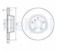 DELPHI Bremsscheibe bg4458c 330mm 24mm für BMW