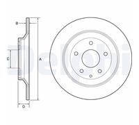 DELPHI Bremsscheibe bg4567c 303mm 10mm für MAZDA (CHANGAN)