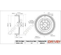 2 x Drve+ DP1010.11.1708 Bremstrommel für FIAT,OPEL,VAUXHALL