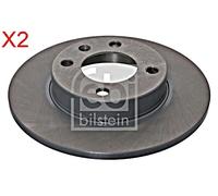 2 X FEBI Bremsscheibe Für VW SEAT AUDI Derby Flight Golf Van Mk1 Mk2 I 811615301