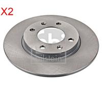 2 X FEBI Bremsscheibe Hinterachse Für PEUGEOT CITROEN 106 206 Cc Sw Zx 4246.G6