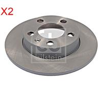 2 X FEBI Bremsscheibe Hinterachse Für VW SEAT SKODA AUDI ADE Bora 2Q0615601H