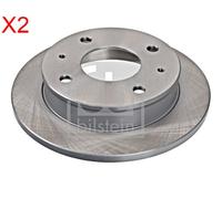 2 X FEBI Bremsscheibe Vorderachse Für HYUNDAI Atos 51712-02110