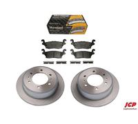 2 X Hinten Bremsscheibe + Duralast Gold Keramik Bremsbeläge für Hummer H3 & H3T
