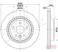 2 x JAPKO 610325C Bremsscheibe für VOLVO