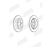 JURID Bremsscheibe hinten rechts links voll 330mm für JEEP 562971JC