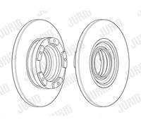 JURID Bremsscheibe hinten rechts links voll 308mm für FORD 563125J