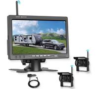 2 x Kabellose Rückfahrkamera LKW + Funk Monitor Rückfahrsystem Drahtlos 12V 24V