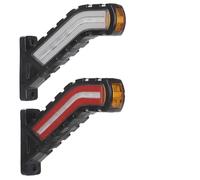 2 x LED Leuchten LKW Begrenzungsleuchten,12-24V LED Seitenmarkierungsleuchten ,Wasserdichte Positionsleuchte Seitenmarkierungsleuchten für LKW PKW, Auto Wohnwagen KFZ Lampe Leuchte Licht,Weiß/Rot/Gelb