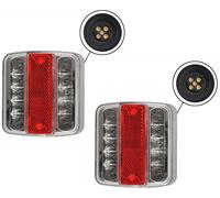2 x Rückleuchten LED 12V mit 4 Funktionen 14LED Rücklicht Anhänger Traktor BWI