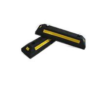 2 x SBS Radstopper 55 x 15 x 10 cm/Parkplatzbegrenzung / Einparkhilfe/Reflektoren