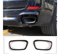 2 x Schwarze Auspuffblenden Abdeckung Passend für BMW X5/6 F15/16 2014-18