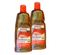2 x SONAX GlanzShampoo Konzentrat 1000ml, Carshampoo, Autoreinigung, Kfz-Pflege