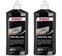 2 x SONAX Polish+Wax Color schwarz 500 ml Farbpolitur Lackpolitur Wachs
