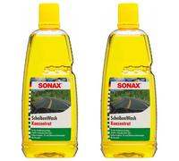 2 x SONAX ScheibenWash Konzentrat 1:10 mit Citrusduft 1L