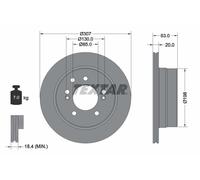 TEXTAR Bremsscheibe 92341003 hinten rechts/links innenbelüftet 307 mm für Ssangyong