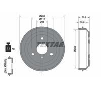 2 x TEXTAR 94035600 Bremstrommel für SMART
