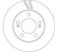 2 x TRW DF6876 Bremsscheibe für SSANGYONG