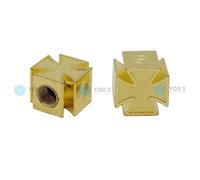 2 x YOU.S Ventilkappe Reifenventil Eisernes Kreuz Gold PKW LKW Motorrad Fahrrad