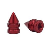 2 x YOU.S Ventilkappen Nieten Reifenventil Rot Metallic für Auto LKW Motorrad