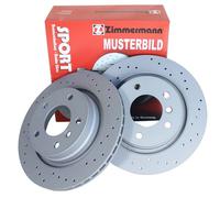 2 Zimmermann Sportbremsscheiben vorne für Chevrolet Cruze Orlando Opel Astra J