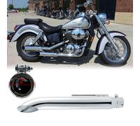 20'' Auspuff Endtopf Schalldämpfer Chrom Turn Out für Honda Shadow VT1100 VT750