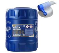 20 Liter MANNOL 4112 Longlife AF12+ Kühlerfrostschutz rot + Ablasshahn