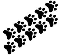 20 Pfötchen 4cm schwarz 10 Paar Pfoten Hund Katze Auto Aufkleber Tattoo Folie
