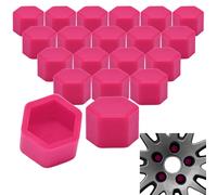 RYHX 20x Radschrauben Silikon Kappen Set Abdeckung SW19 19MM Pink