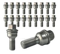 20 Radschrauben Kugelbund 2-teilig R14 M14x1.5 35mm Silber VW ID. Buzz EB Touare