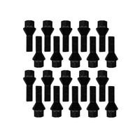 20 Radschrauben Radbolzen Kegelbund schwarz M14x1,5 30mm kompatibel mit Fiat, Peugeot, Citroen, Mercedes, Skoda, Seat, Ford, Renault, Volvo, BMW, Opel, Nissan, Alfa Romeo, VW, Porsche, Audi