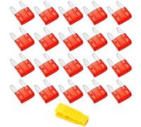 20 Stück 10A Auto Sicherungen Mini, Bolatus Flachsicherung Kfz Sicherungen Auto Sicherunge Stecksicherung Flachsicherungen Set mit 1 Sicherungszieher