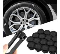20 Stück 21mm Radschraubenkappen, Schraubenabdeckung Auto Radkappen, Radmuttern kappen, 21mm Radschrauben Radmuttern Radbolzen Kappen für Auto (Schwarz, 21mm)