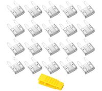 20 Stück 25A Auto Sicherungen Mini, Bolatus Flachsicherung Kfz Sicherungen Auto Sicherunge Stecksicherung Flachsicherungen Set mit 1 Sicherungszieher
