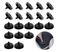 20-Stück Fußmatten Befestigung,Universal Rund Autoteppich Clips Halter,Schwarz Autofußmatte Fixierung Halter,Klebe Klett Anti-Rutsch-Stopper,für Teppich Auto-Fußmatten Holders,für BMW Ford Fussmatten