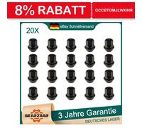 20 Stück Radmuttern Muttern Schwarz M12x1,5 Kegel für FORD Fiesta Alufelgen