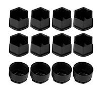 20 Stück Universal Radmuttern Abdeckkappen, Schwarz, 17mm Kunststoff Radschrauben Kappen für Auto Felgen, Radmutter Schutzkappe