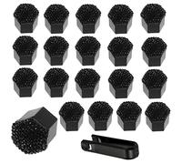 20 Stücke Universal Auto Radmutternkappen 19mm,Bling Bling Radschraubenkappen Radmutter Radbolzen Kappen für Auto-Muttern,Bling Diamant Radmutterkappe Sechskantschutz Radschrauben Kappen,Schwarz