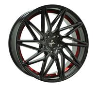 ALUFELGEN KESKIN, KT20 FUTURE, 8,5X20 ET45 5X112 72,6, BLACK PAINTED RED INSIDE