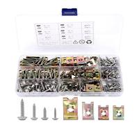 200 Stück Auto U-Clip Blechmuttern für FIAT Talento Crew Cab 2016-2021, Metall Schnappmutter Karosserie Schrauben Sortiment Set KFZ Befestigungsclips