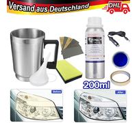 200ml Profi Scheinwerfer Aufbereitung Set, Bedampfen / Reparatur / Bedampfer.