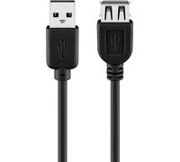 200x Goobay 68622 USB 2.0 Hi-Speed-Verlängerungskabel, schwarz, 0.3 m - USB-2.0-Stecker (Typ A) > USB-2.0-Buchse (Typ A)