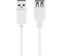 200x Goobay 96196 USB 2.0 Hi-Speed-Verlängerungskabel, weiß, 0.3 m - USB-2.0-Stecker (Typ A) > USB-2.0-Buchse (Typ A)