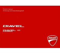 2011 Ducati Diavel ABS Bedienungsanleitung Eigentümer Englisch Deutsch 91371791A