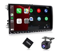 2025 Android 13 Autoradio für VW, Golf 5 6 Passat Polo Skoda Tiguan Seat Wireless CarPlay Autoradio -9 Zoll Touchscreen, GPS Navigation, WiFi, BT, USB, FM RDS, DSP EQ, Radio, Rückfahrkamera - 2GB+32GB